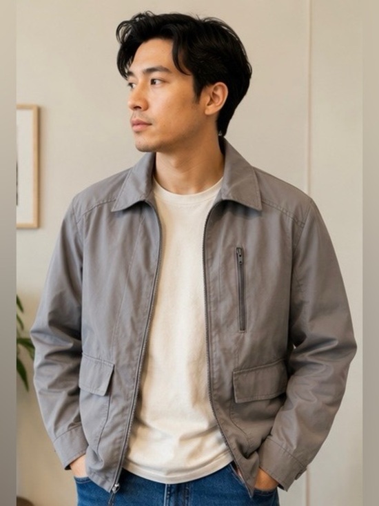 London Fog Other - London Fog Light Gray Zip Utility Jacket